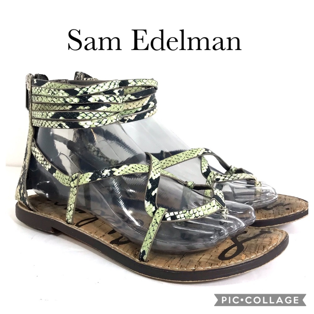 Sam Edelman Glenda gladiator reptile print 7.5